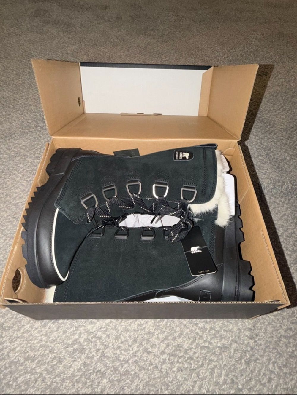 SOREL Tivoli IV Black Leather Waterproof Tall Boots - Picture 7 of 13